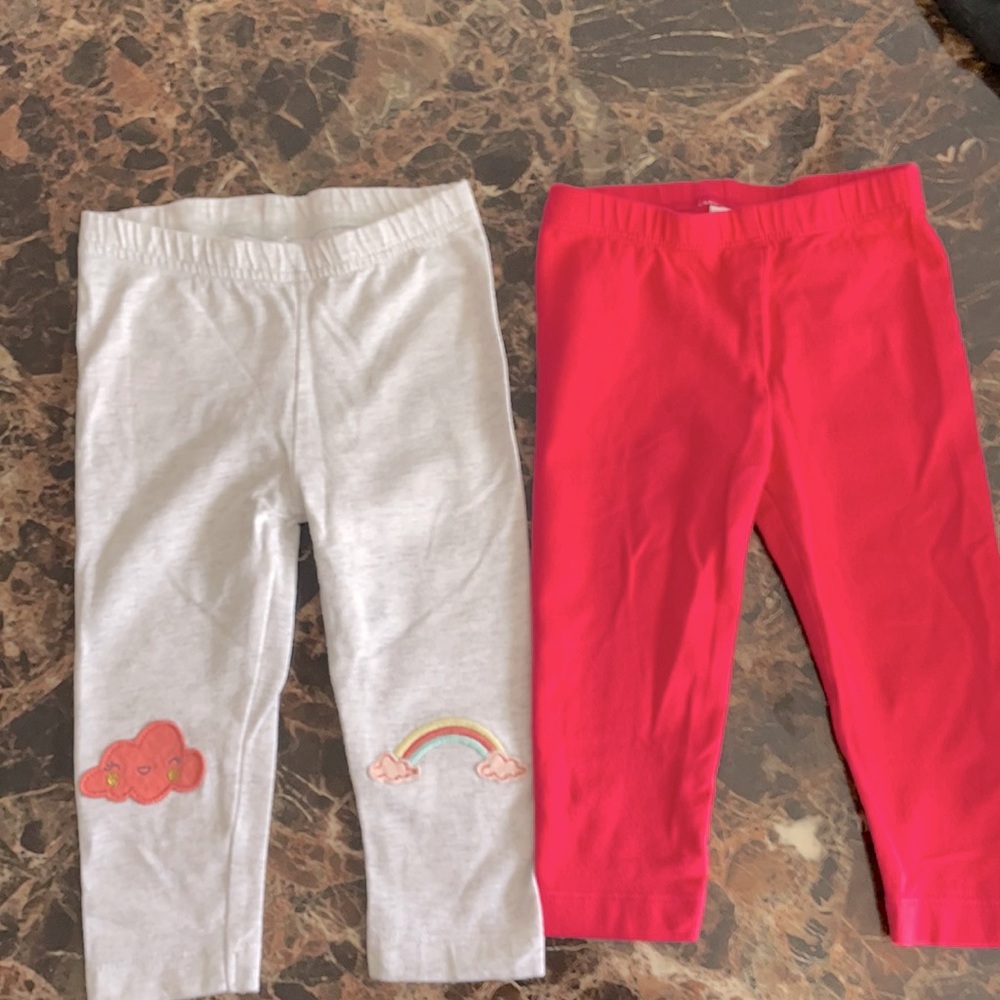 2 pairs of baby girl leggings